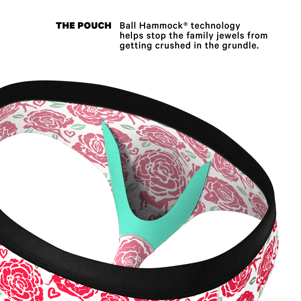 The Bloom With A View | Naughty Roses Ball Hammock® Pouch Underwear Briefs - Shinesty
