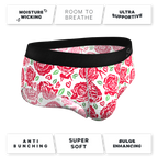 The Bloom With A View | Naughty Roses Ball Hammock® Pouch Underwear Briefs - Shinesty