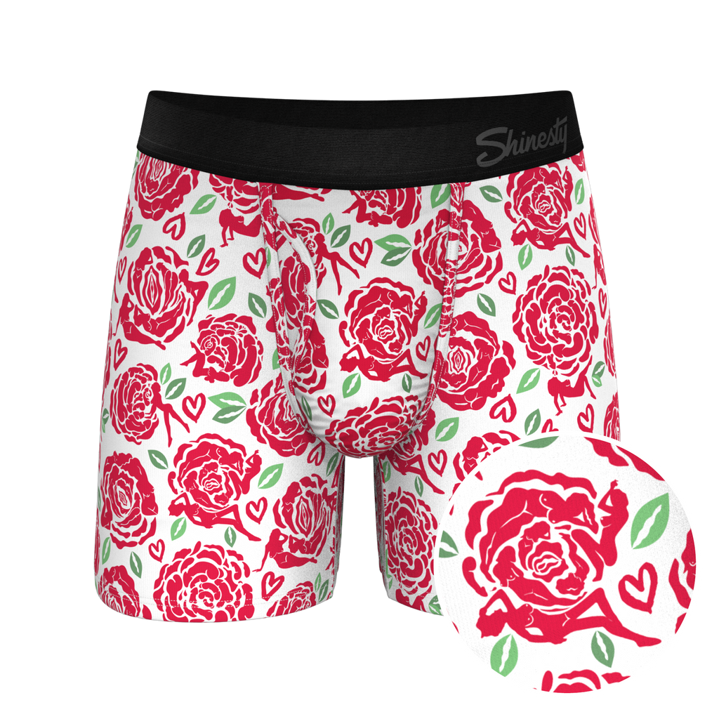 The Bloom With A View | Naughty Roses Ball Hammock® Pouch Underwear With Fly - Shinesty