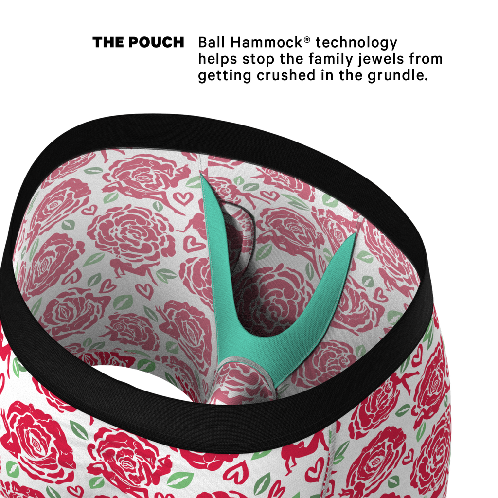 The Bloom With A View | Naughty Roses Ball Hammock® Pouch Underwear With Fly - Shinesty