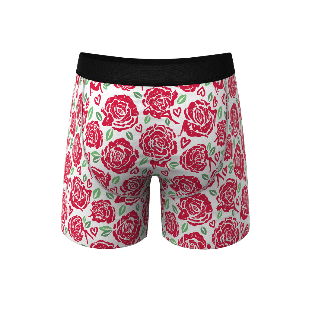 The Bloom With A View | Naughty Roses Ball Hammock® Pouch Underwear With Fly - Shinesty