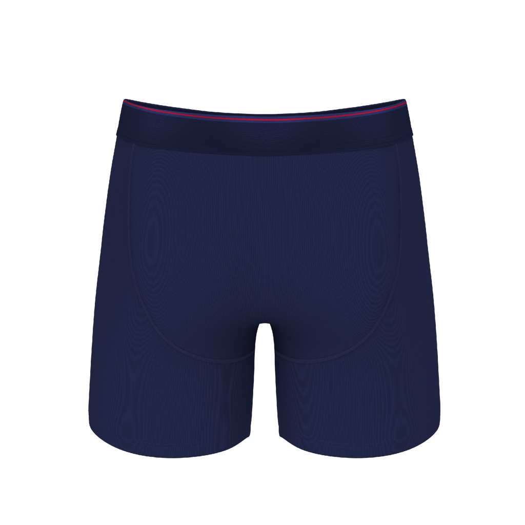 The Blueberry Pie | Red Tip Navy Ball Hammock® Pouch Underwear - Shinesty