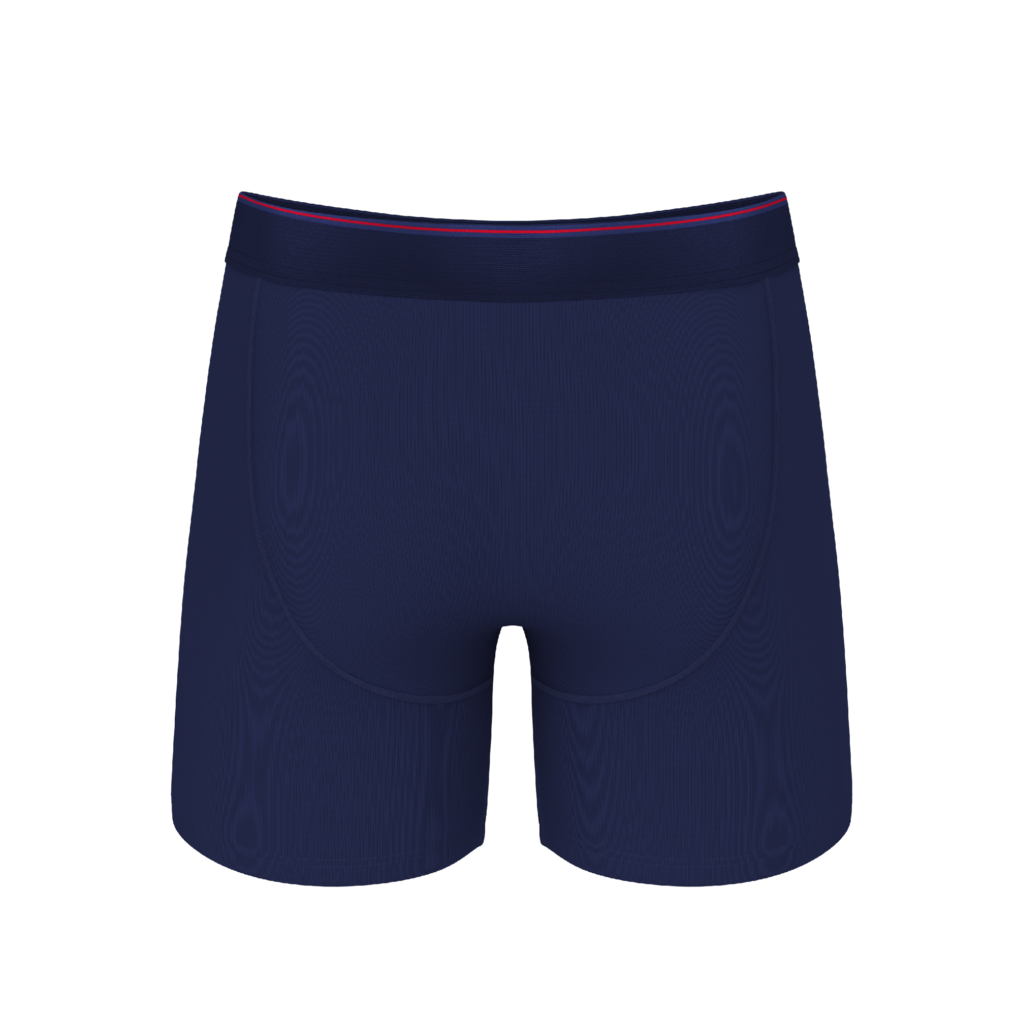 The Blueberry Pie | Red Tip Navy Ball Hammock® Pouch Underwear With Fly - Shinesty