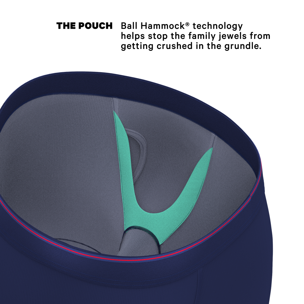The Blueberry Pie | Red Tip Navy Ball Hammock® Boxer - Long Leg - Shinesty