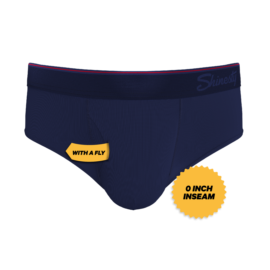 The Blueberry Pie | Red Tip Navy Ball Hammock® Pouch Underwear Briefs - Shinesty