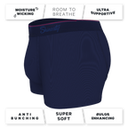 The Blueberry Pie | Red Tip Navy Ball Hammock® Pouch Trunks Underwear - Shinesty