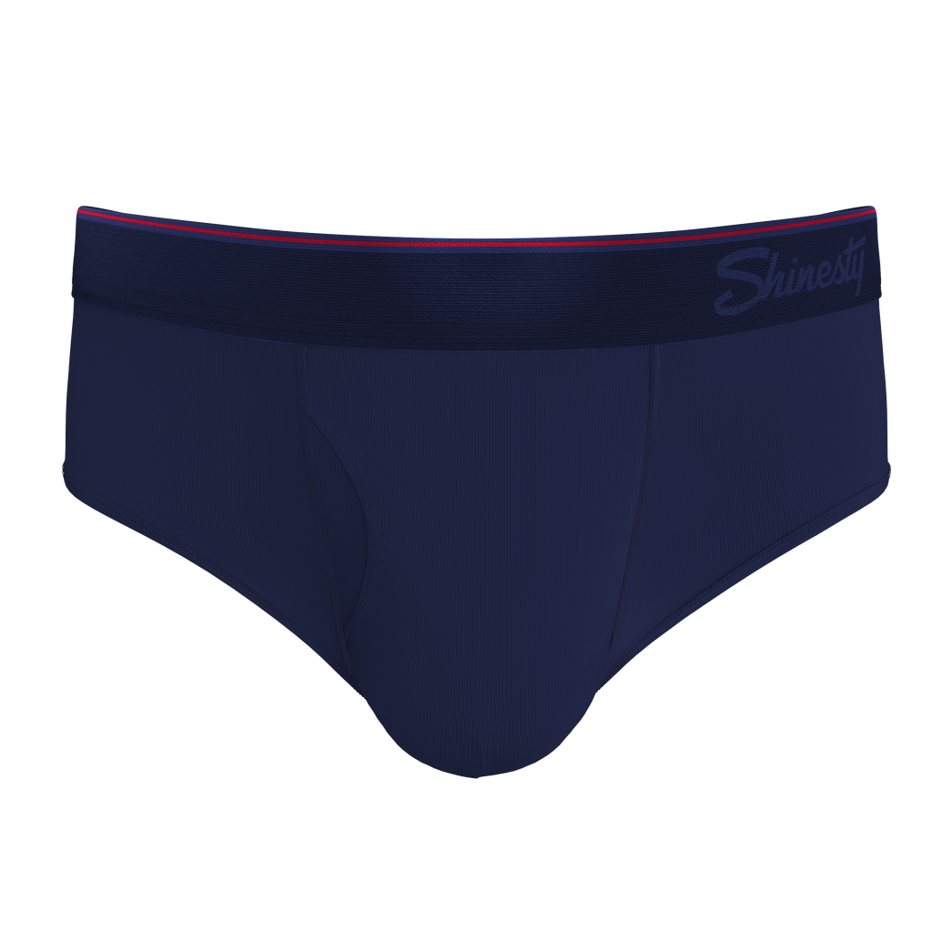 The Blueberry Pie | Red Tip Navy Ball Hammock® Pouch Underwear Briefs - Shinesty