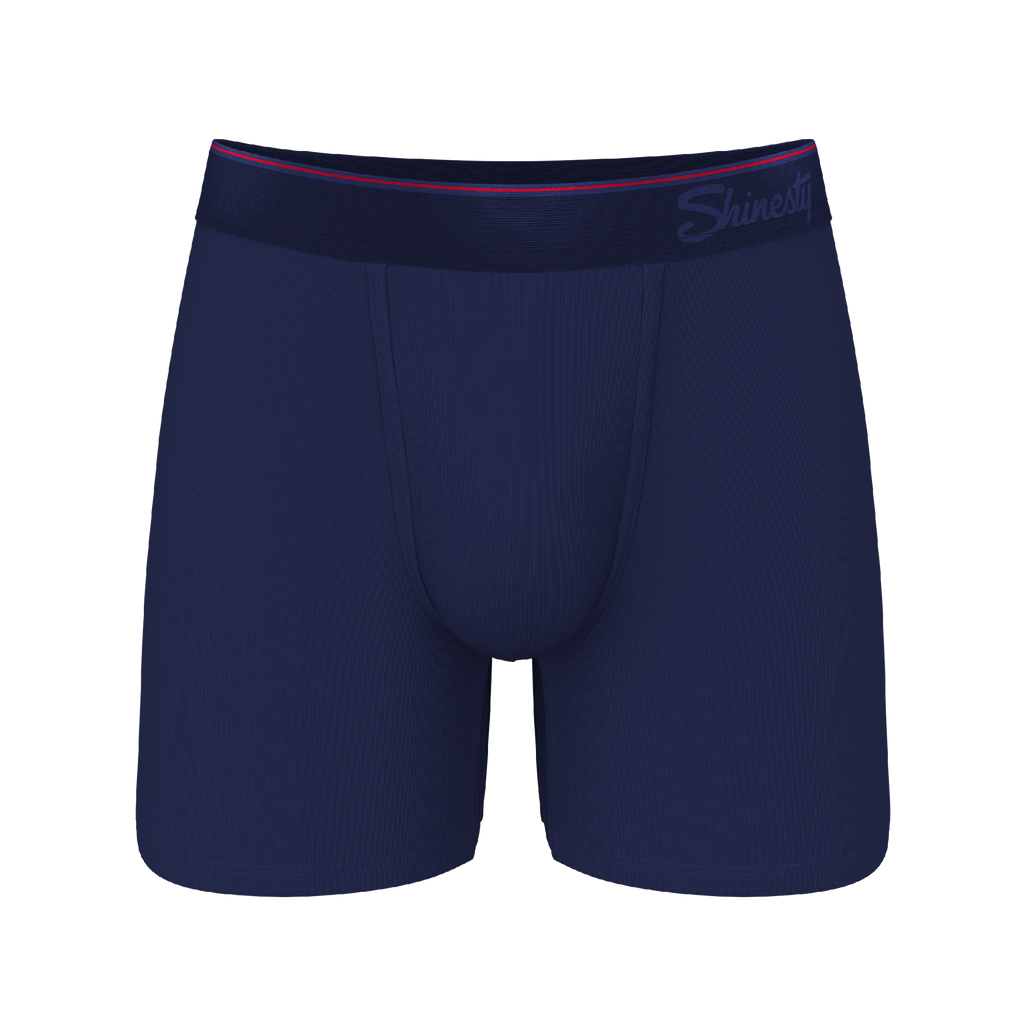 The Blueberry Pie | Red Tip Navy Ball Hammock® Pouch Underwear - Shinesty