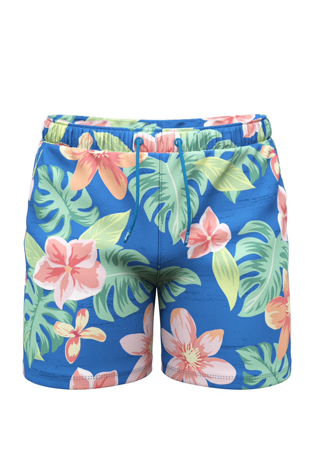The Boardwalk | Blue and Orange Tropical Ball Hammock® Pouch 5" Swim Trunks - Shinesty