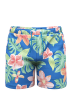 The Boardwalk | Blue and Orange Tropical Ball Hammock® Pouch 5" Swim Trunks - Shinesty