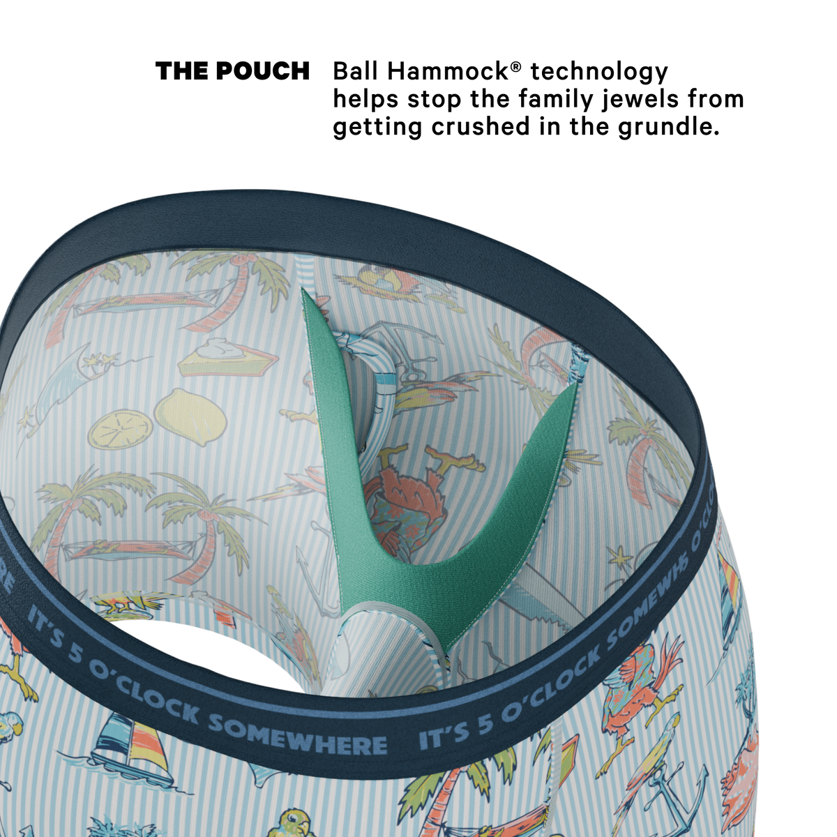 The Boat Drinks | Shinesty x Margaritaville® Ball Hammock® Pouch Underwear With Fly - Shinesty