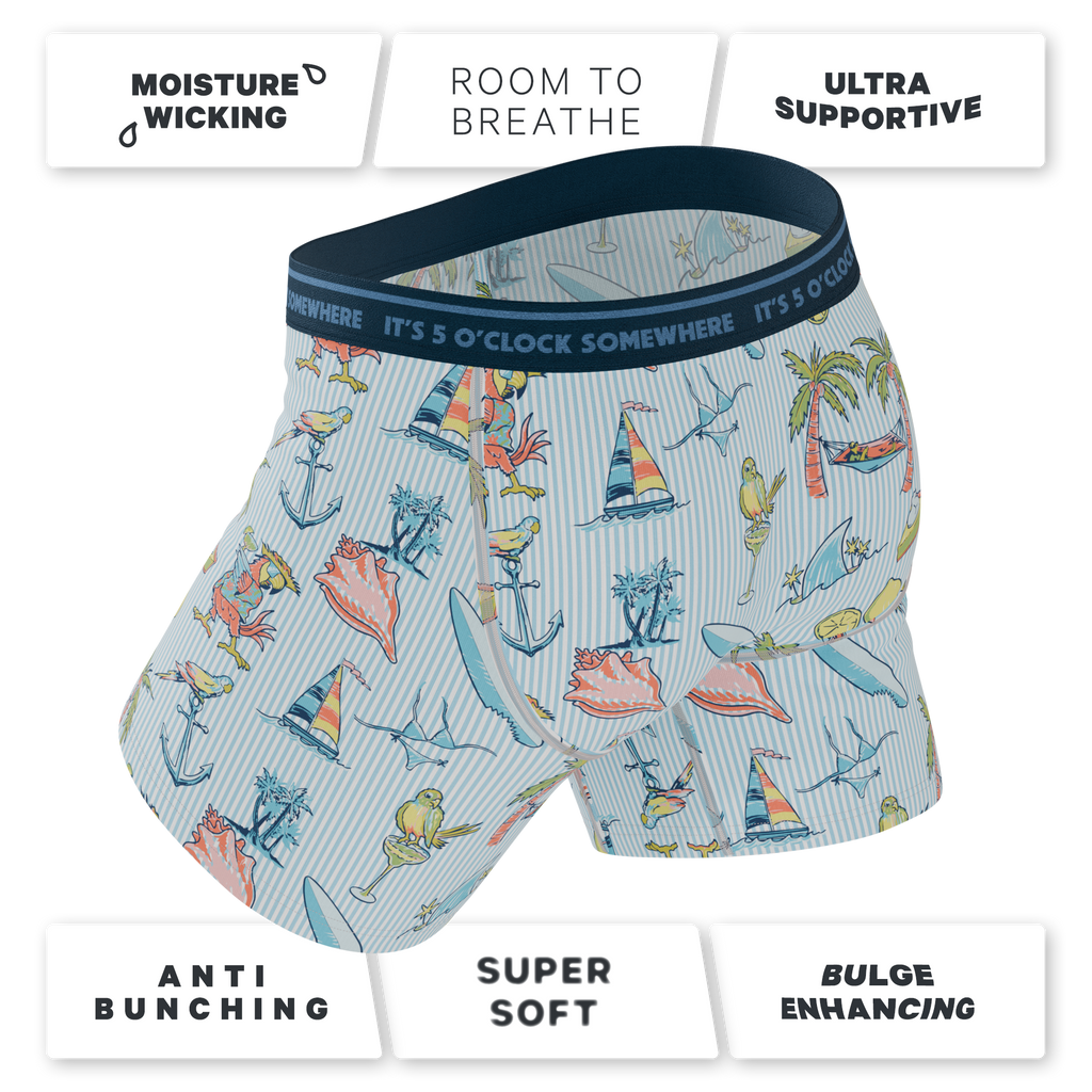 The Boat Drinks | Shinesty x Margaritaville® Ball Hammock® Pouch Underwear With Fly - Shinesty