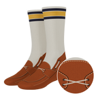 The Boat's Rockin' | Boat Shoe Heel Hammock™ Crew Socks - Shinesty