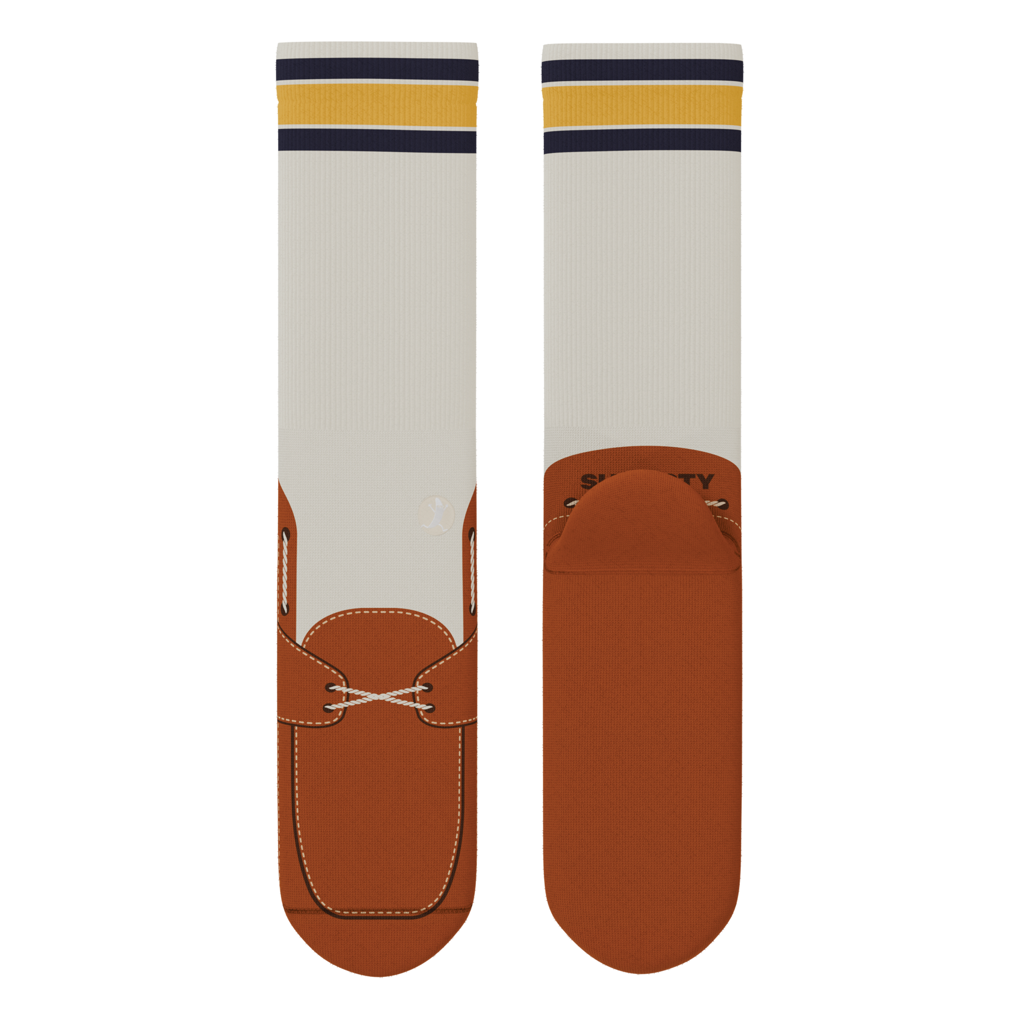 The Boat's Rockin' | Boat Shoe Heel Hammock™ Crew Socks - Shinesty