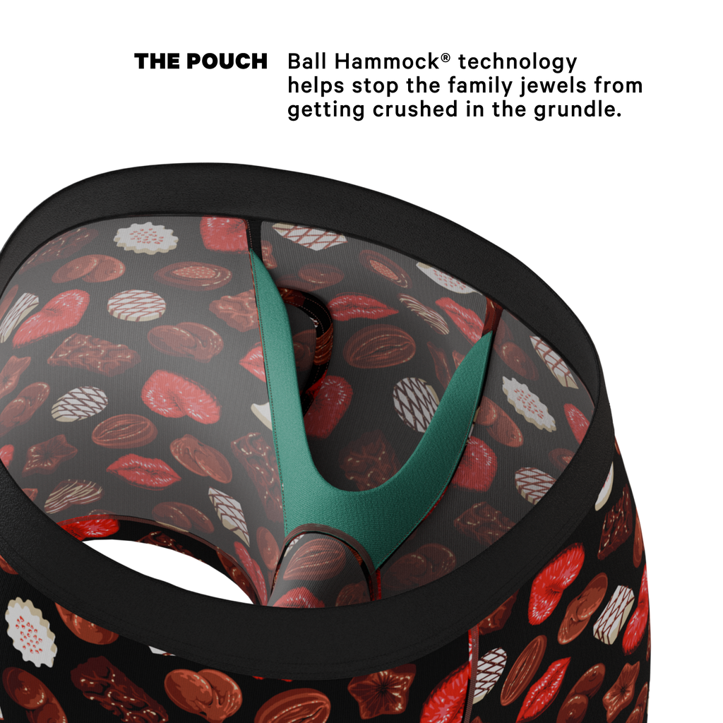 The Bonbons | Naughty Chocolate Ball Hammock® Pouch Underwear With Fly - Shinesty