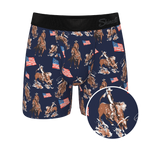 The Bootstraps & Chaps | Americana Cowboy Ball Hammock® Pouch Underwear With Fly - Shinesty