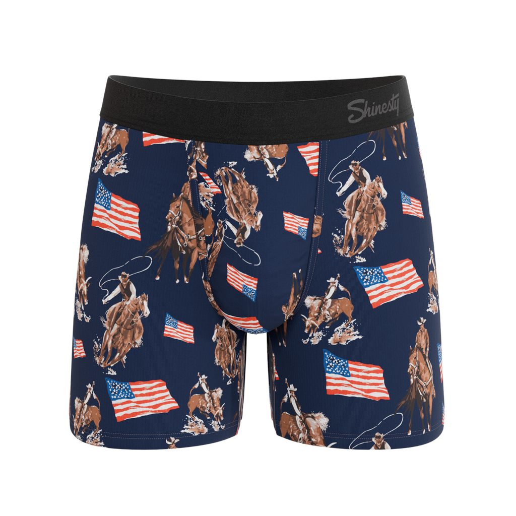 The Bootstraps & Chaps | Americana Cowboy Ball Hammock® Magnum Big Pouch Underwear - Shinesty