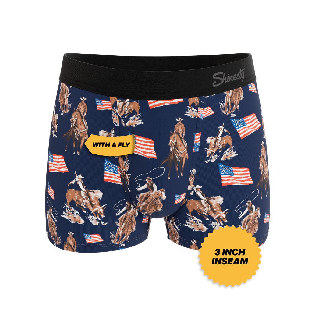 The Bootstraps & Chaps | Americana Cowboy Ball Hammock® Pouch Trunks Underwear - Shinesty