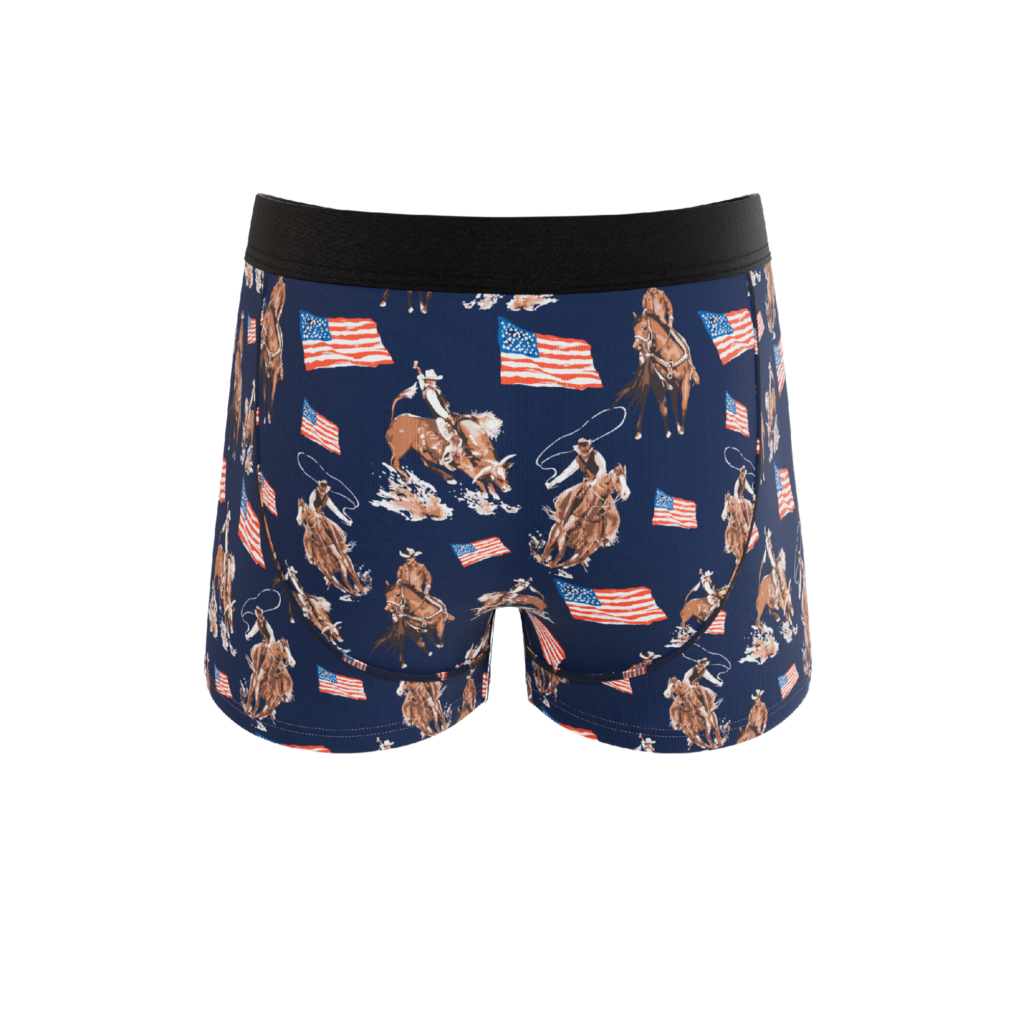 The Bootstraps & Chaps | Americana Cowboy Ball Hammock® Pouch Trunks Underwear - Shinesty
