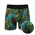 The Botanist | Tropical Leaves Ball Hammock® Pouch Underwear With Fly - Shinesty