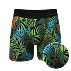 The Botanist | Tropical Leaves Ball Hammock® Pouch Underwear With Fly - Shinesty