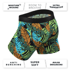 The Botanist | Tropical Leaves Ball Hammock® Pouch Underwear With Fly - Shinesty