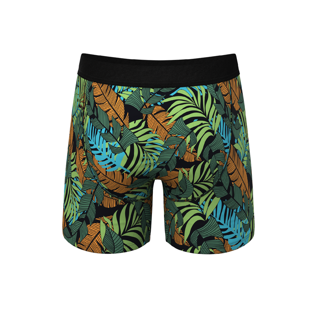 The Botanist | Tropical Leaves Ball Hammock® Pouch Underwear With Fly - Shinesty