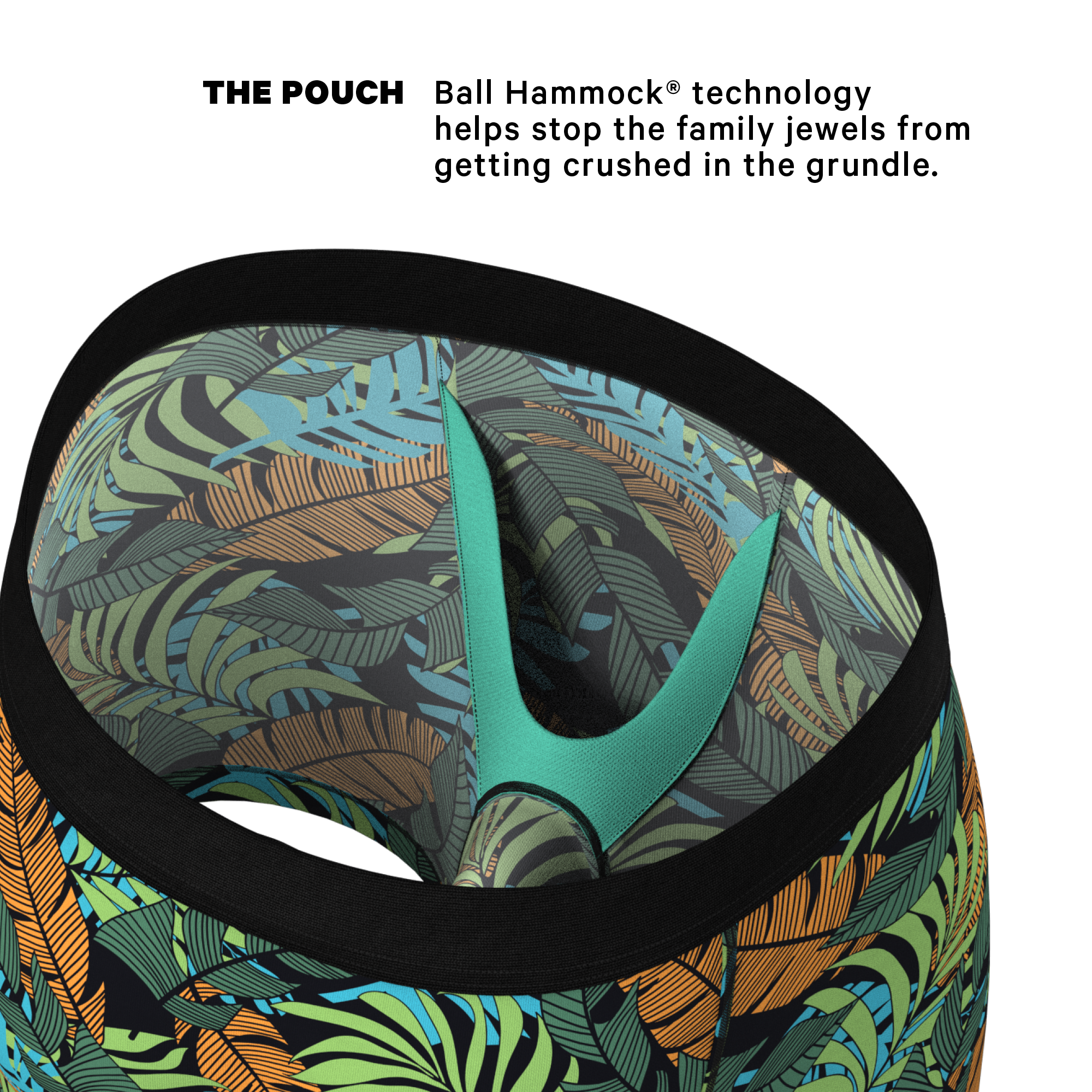 The Botanist | Tropical Leaves Ball Hammock® Pouch Underwear - Shinesty