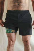 The Botanist | Tropical Leaves Ball Hammock® 5 Inch Athletic Shorts - Shinesty