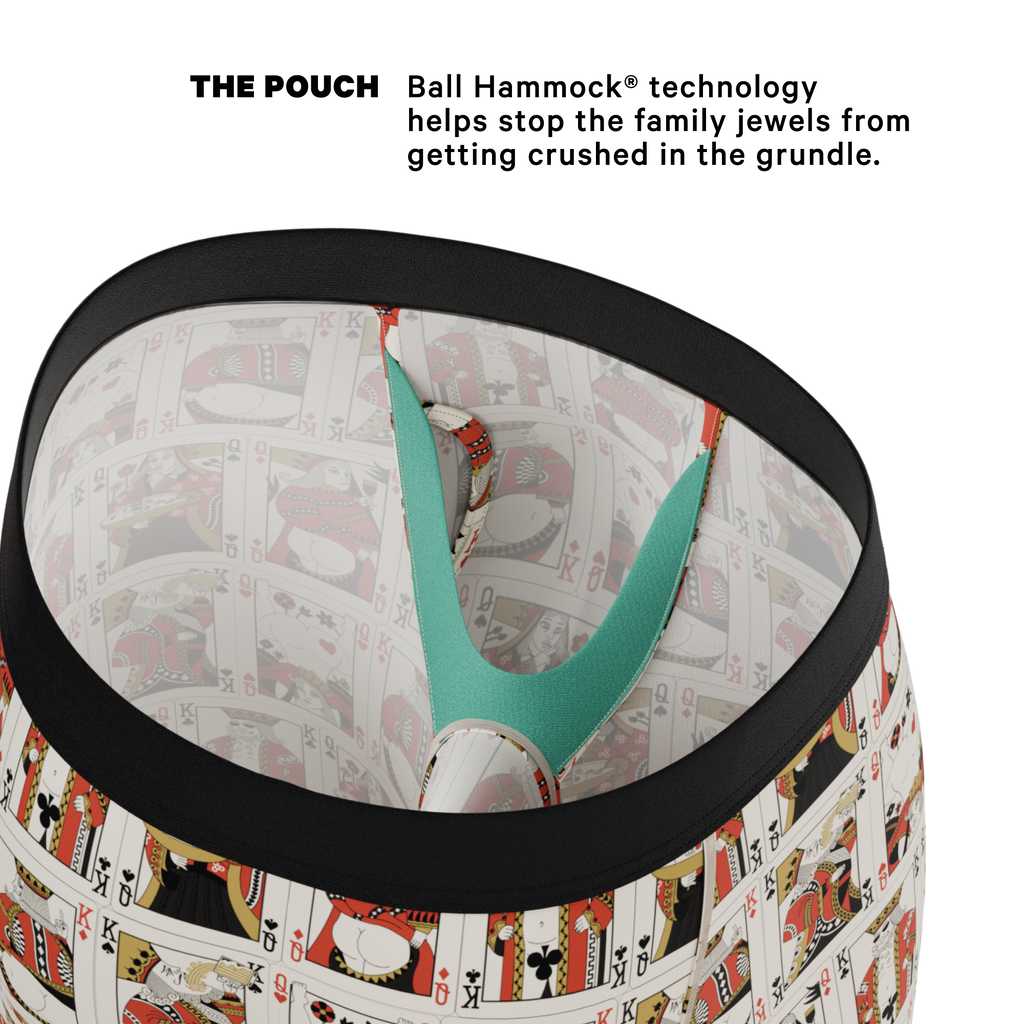 The Bottomless Blackjack | Vintage Playing Cards Ball Hammock® Boxer - Long Leg - Shinesty