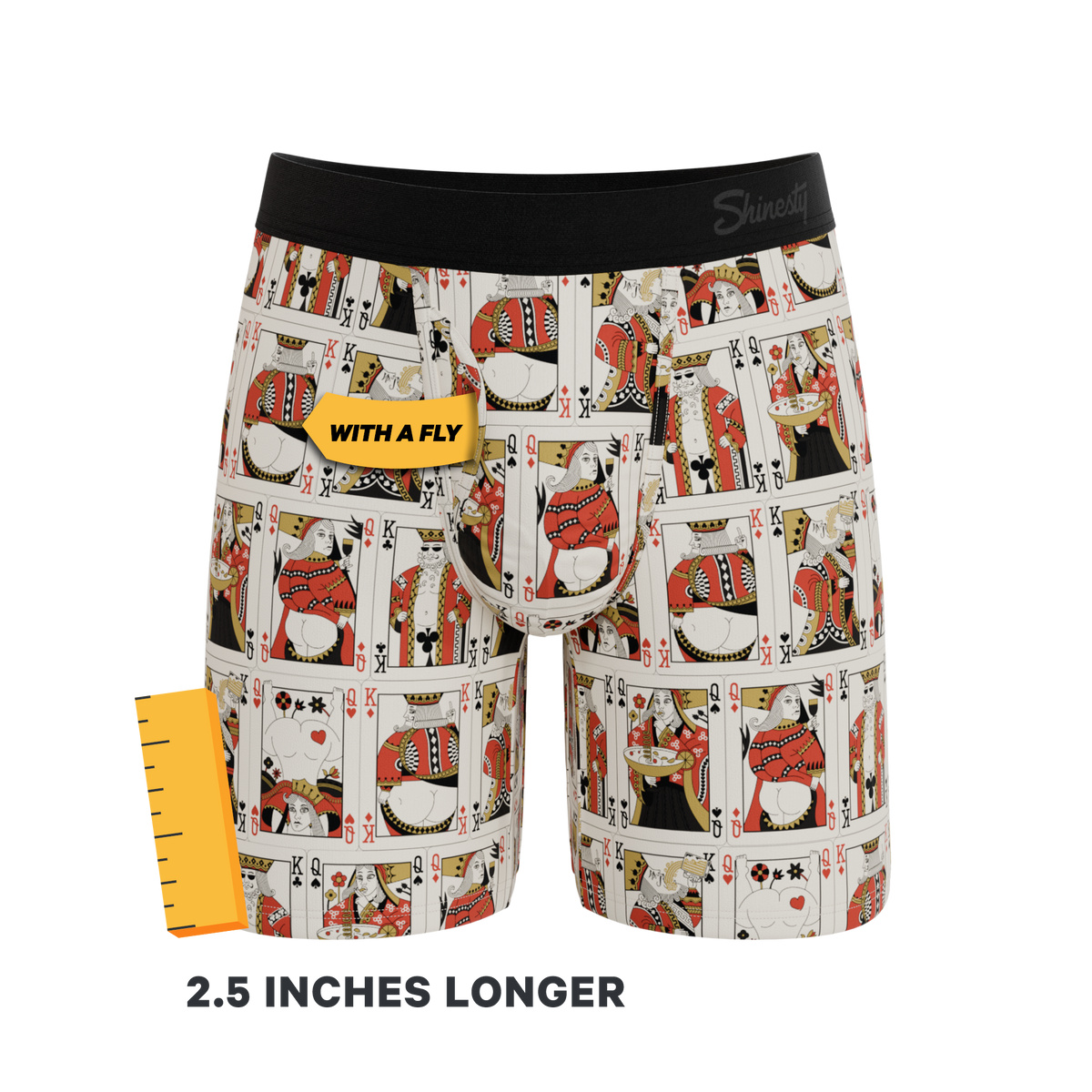 The Bottomless Blackjack | Vintage Playing Cards Ball Hammock® Boxer - Long Leg - Shinesty