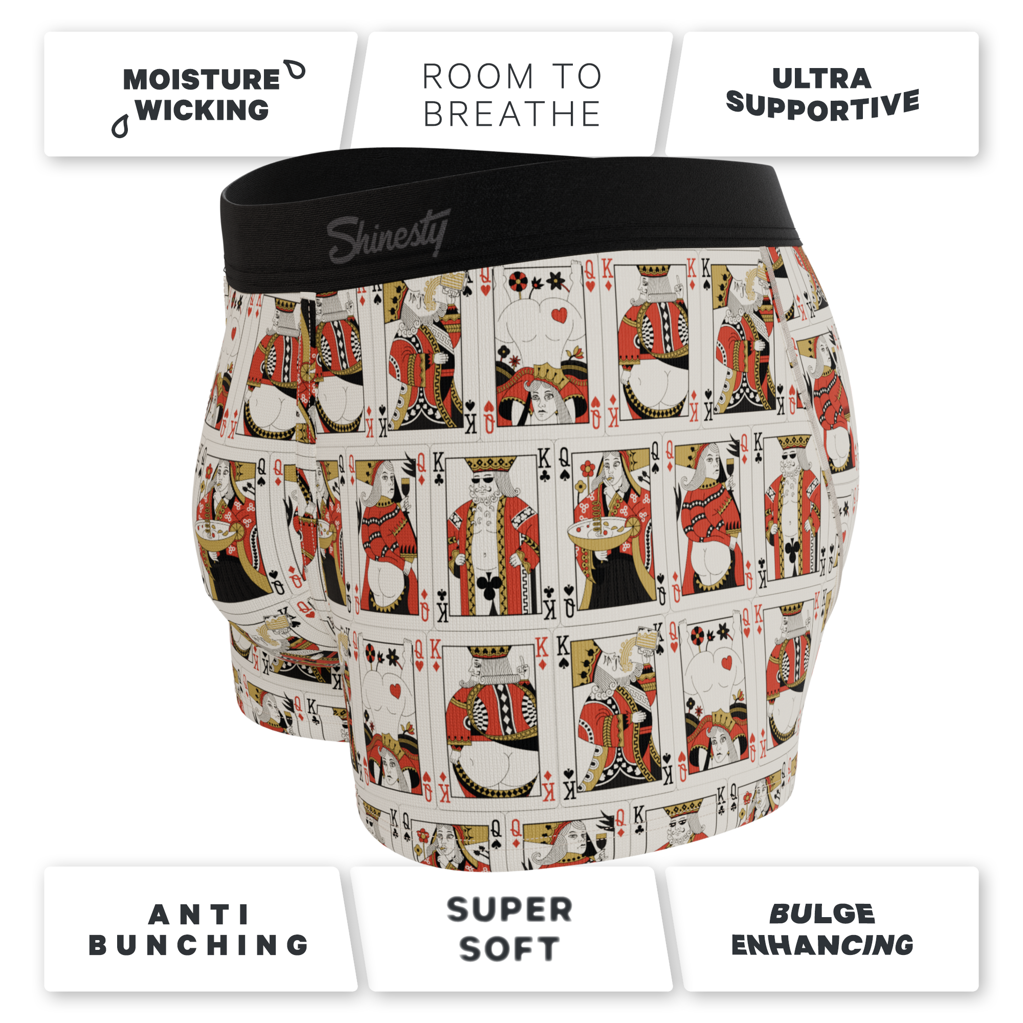The Bottomless Blackjack | Vintage Playing Cards Ball Hammock® Pouch Trunks Underwear - Shinesty