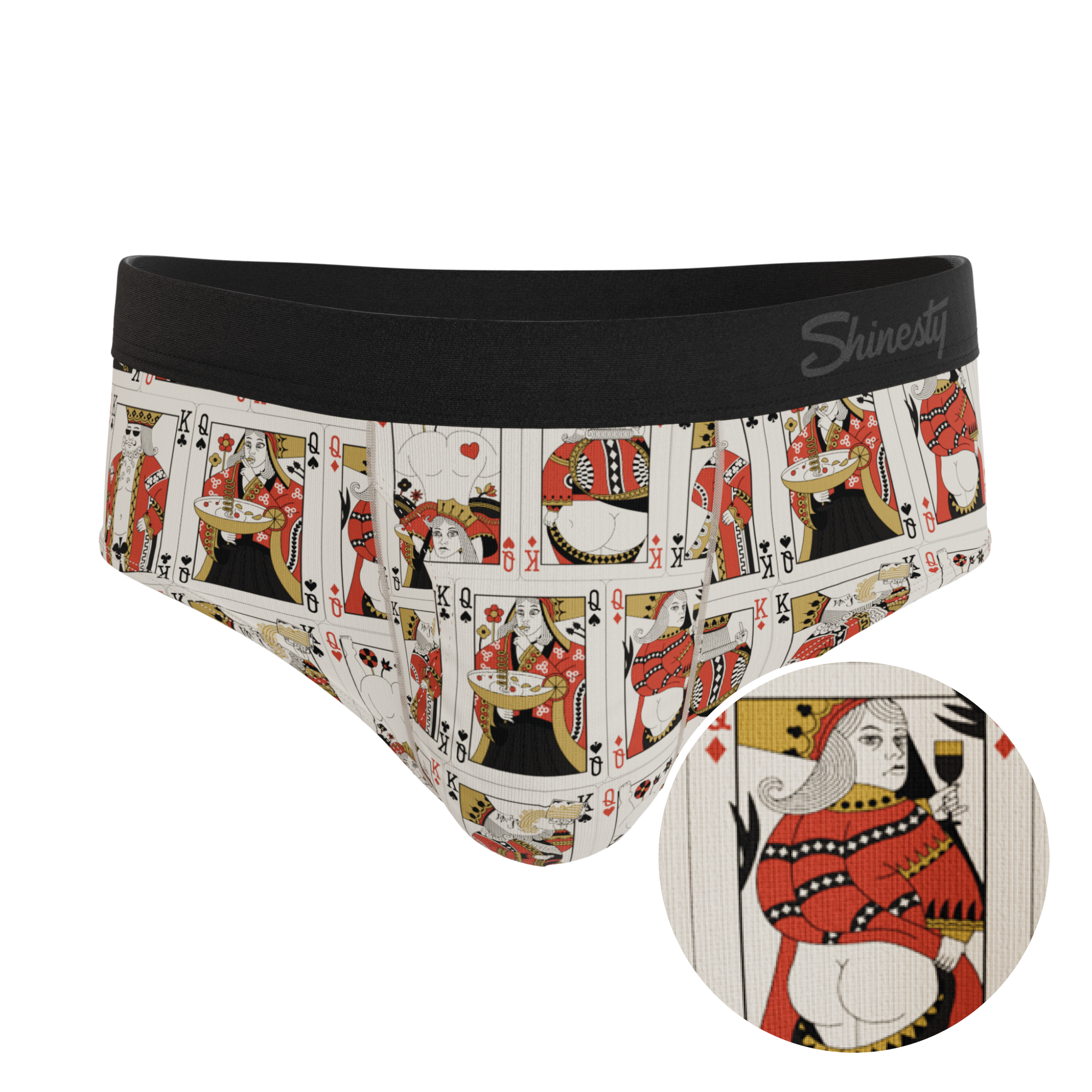 The Bottomless Blackjack | Vintage Playing Cards Ball Hammock® Pouch Underwear Briefs - Shinesty