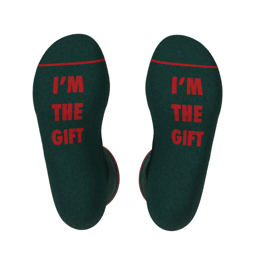 The Bow On Top | Ribbon Present Heel Hammock™ Crew Socks - Shinesty