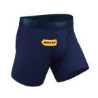 The Navy Jones | Tonal Navy Ball Hammock® Pouch Underwear With Fly - Shinesty