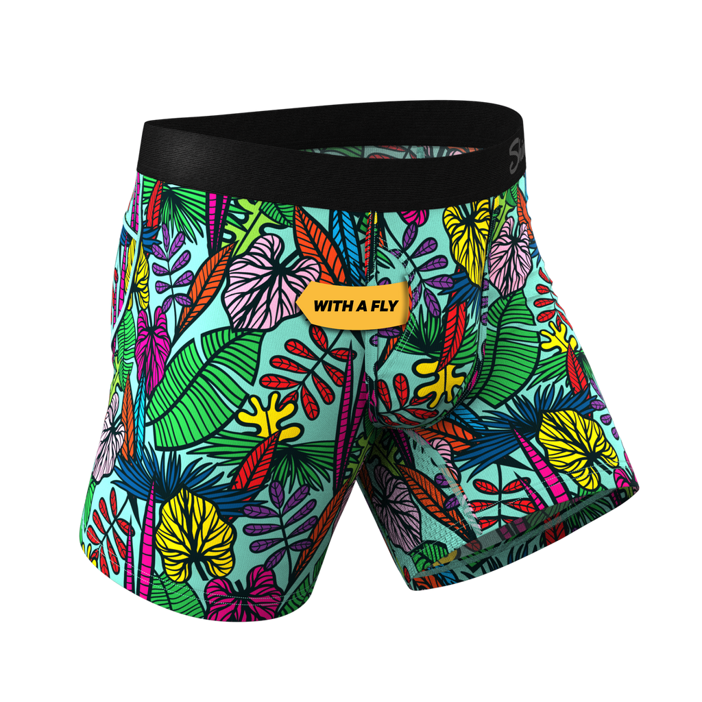 The Sex On The Beach | Tropical Ball Hammock® Pouch Underwear With Fly - Shinesty
