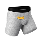 The Intramural Champ | Heathered Grey Ball Hammock® Pouch Underwear With Fly - Shinesty