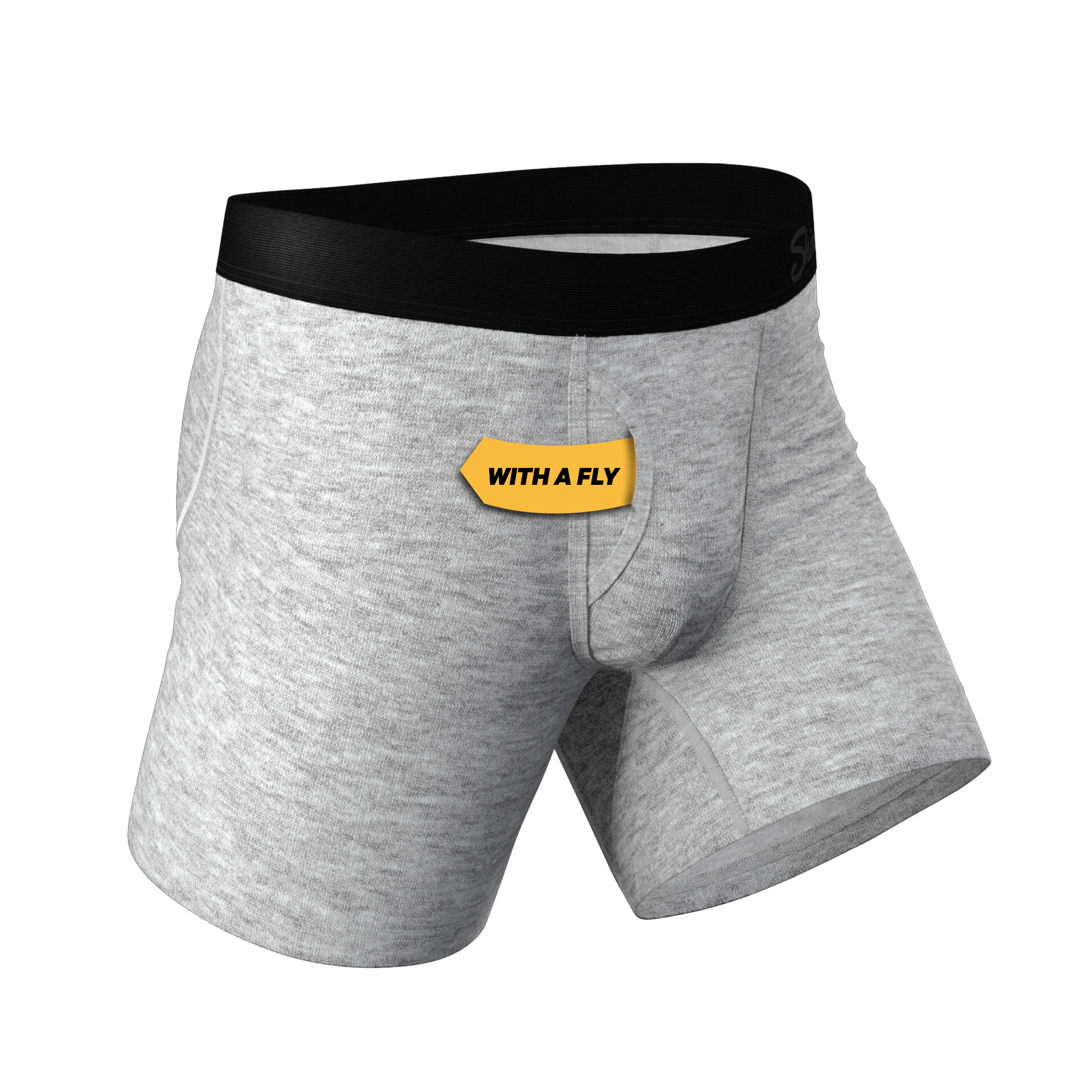 The Intramural Champ | Heathered Grey Ball Hammock® Pouch Underwear With Fly - Shinesty