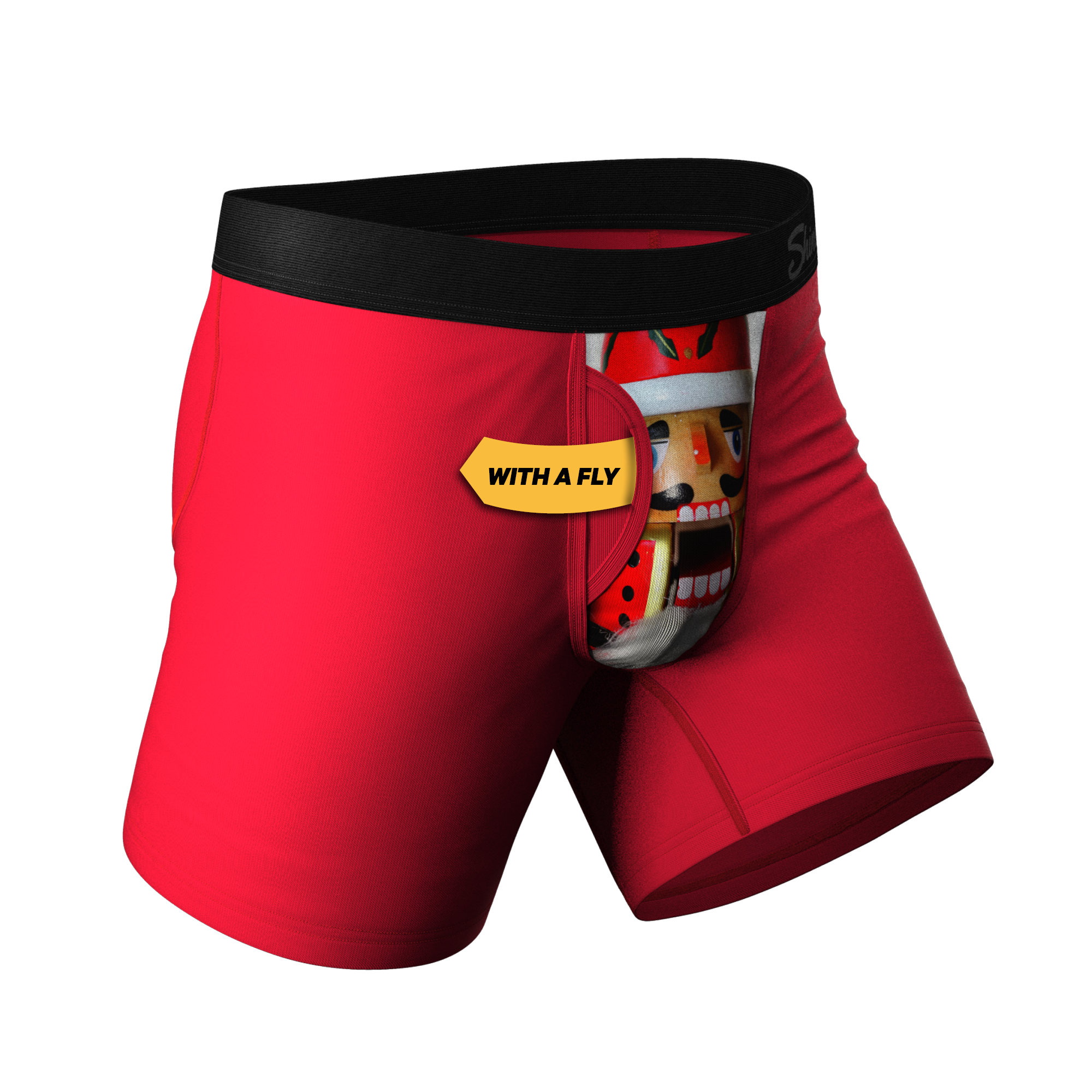 The Nutcrack-Him | Holiday Ball Hammock® Pouch Underwear With Fly - Shinesty