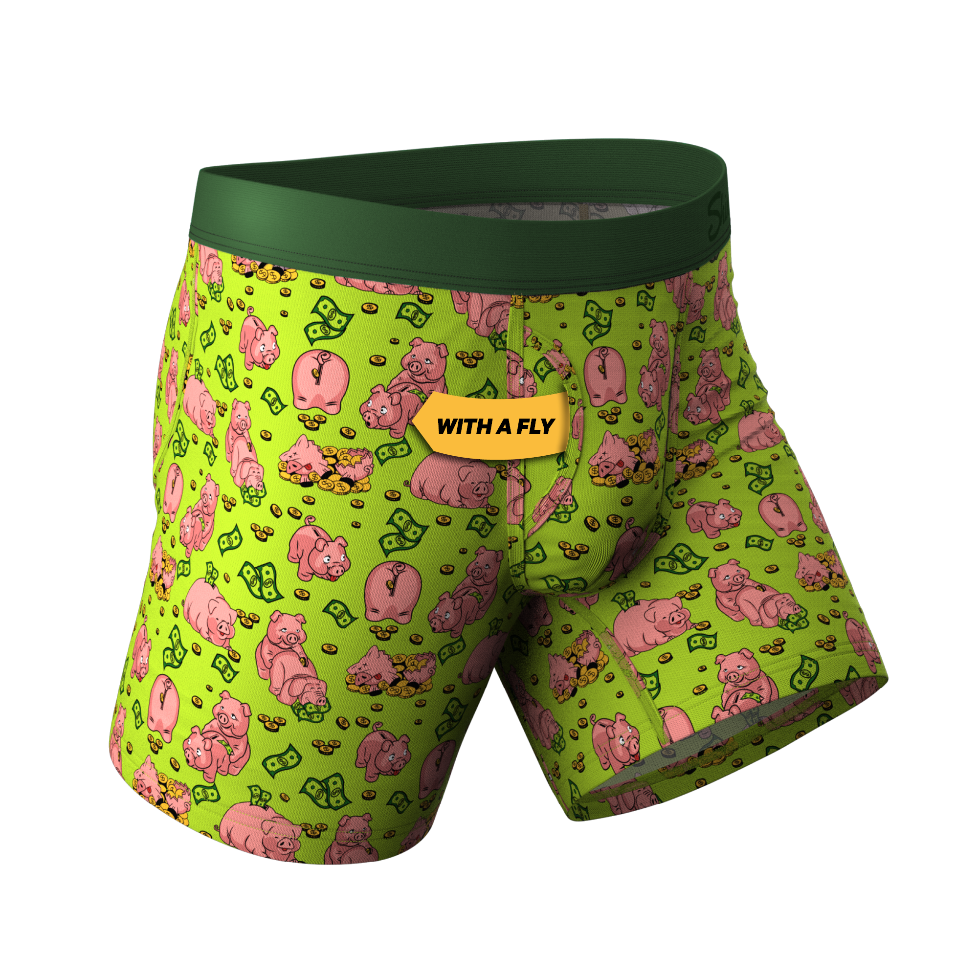 The Hog Heaven | Piggy Bank Ball Hammock® Pouch Underwear With Fly - Shinesty