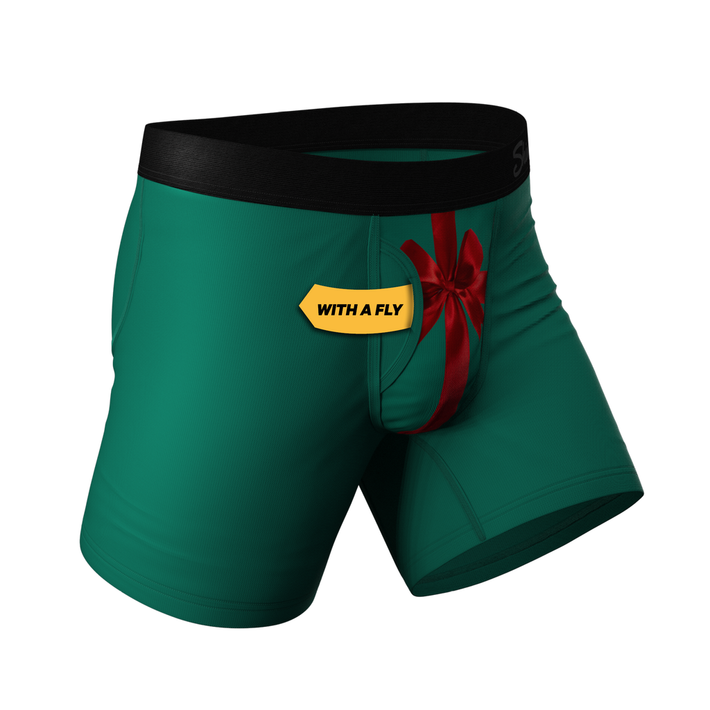 The Unwrap Me | Present Ball Hammock® Pouch Underwear With Fly - Shinesty