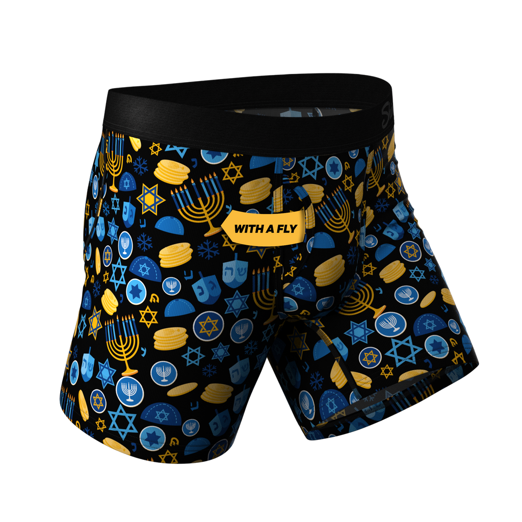 The Gelty Pleasure | Hanukkah Ball Hammock® Pouch Underwear With Fly - Shinesty