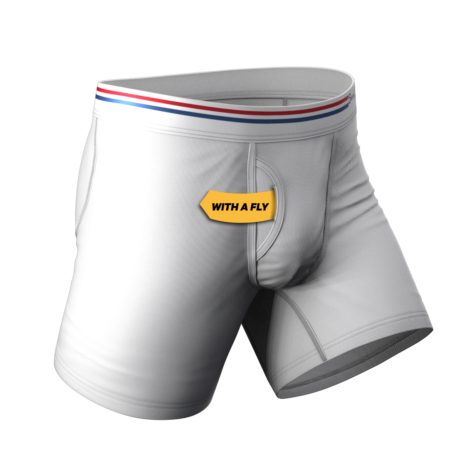 The Cloud 9 | Solid White Ball Hammock® Pouch Underwear With Fly - Shinesty