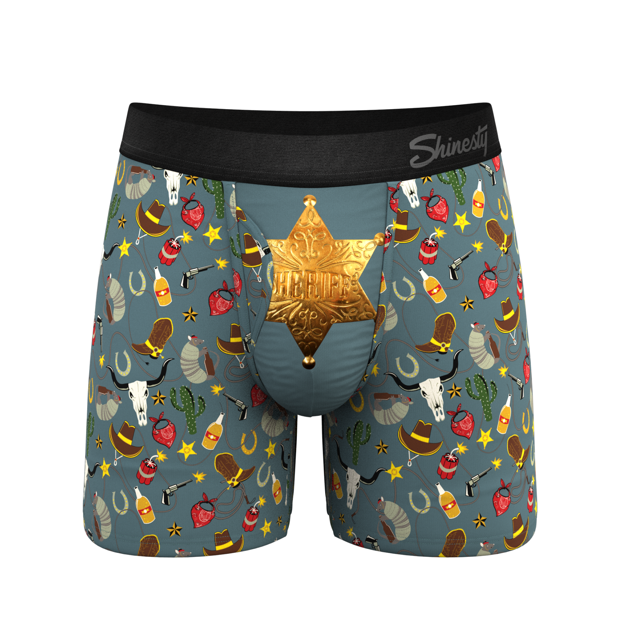 The Giddy Up | Sheriff Badge Ball Hammock® Pouch Underwear With Fly - Shinesty