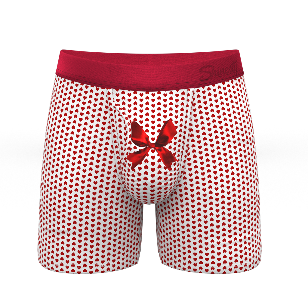 The Date Night | Valentine's Day Bow Ball Hammock® Pouch Underwear With Fly - Shinesty
