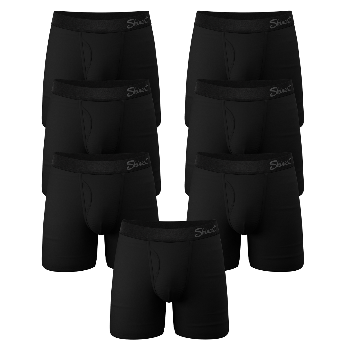The Threat Level Midnight | Black Ball Hammock® Pouch Underwear With Fly 7 Pack - Shinesty