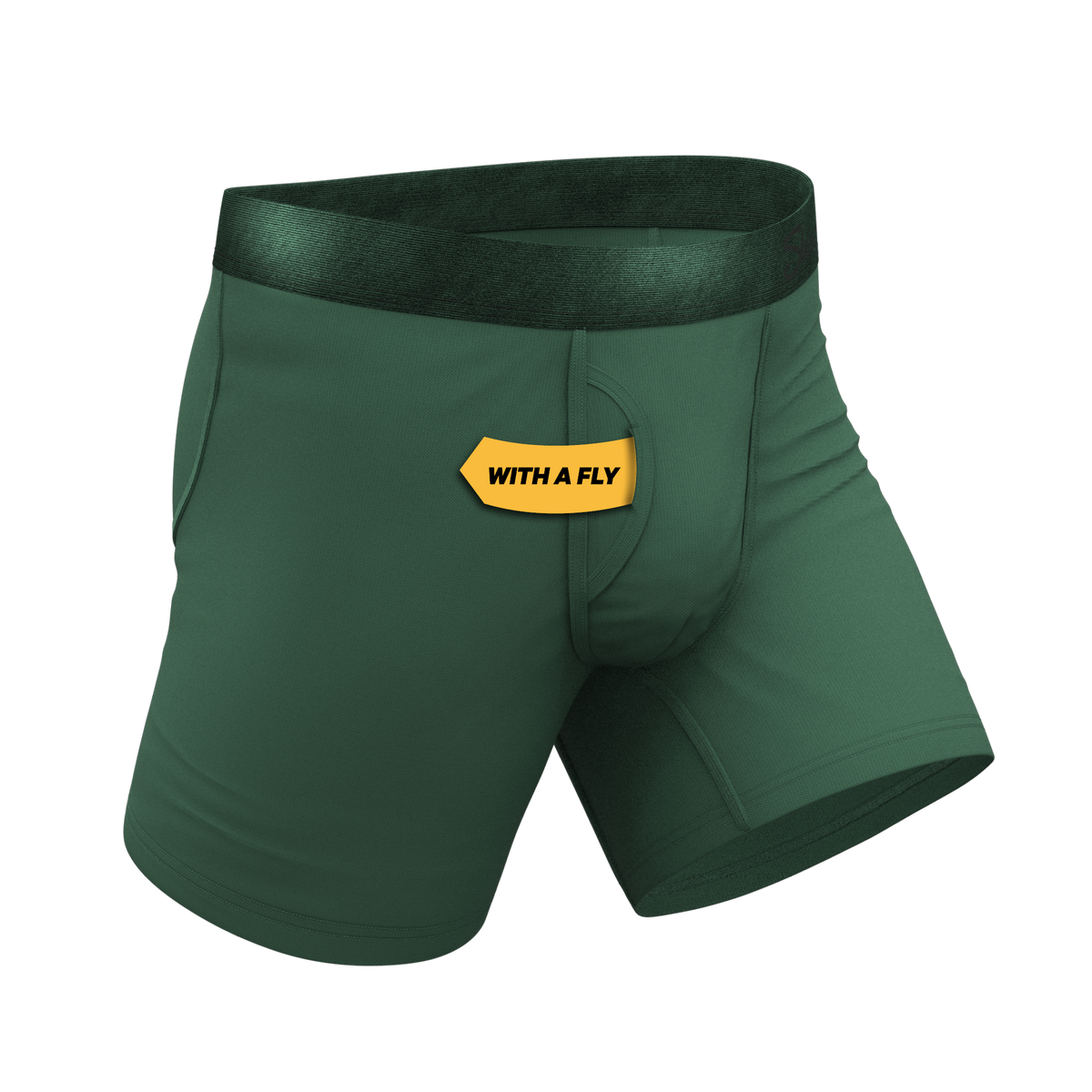 The Money Tree | Forrest Green Tonal Ball Hammock® Pouch Underwear With Fly - Shinesty