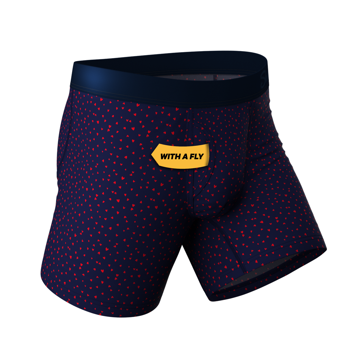The Heartthrob | Tiny Hearts Valentines Day Ball Hammock® Pouch Underwear With Fly - Shinesty