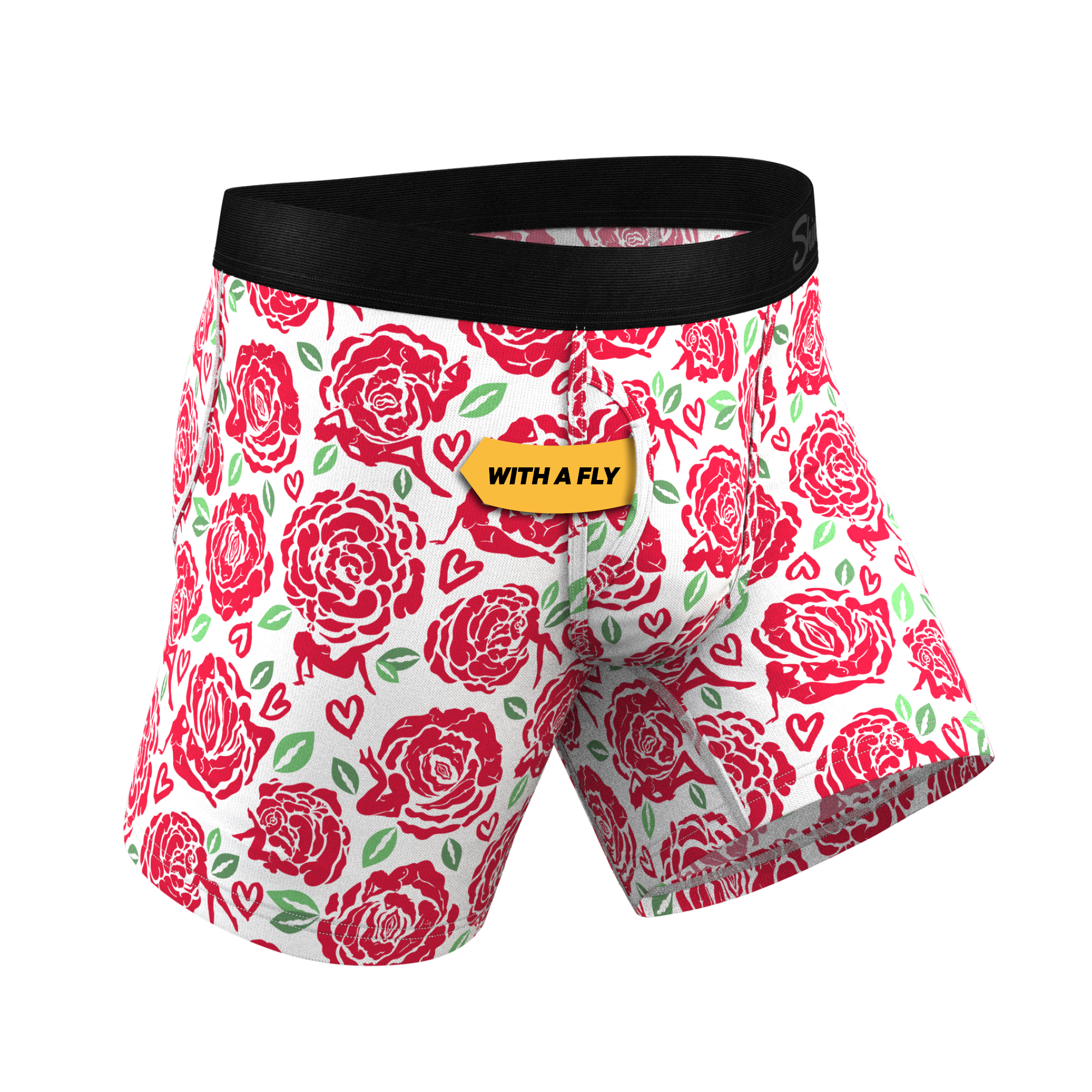 The Bloom With A View | Naughty Roses Ball Hammock® Pouch Underwear With Fly - Shinesty