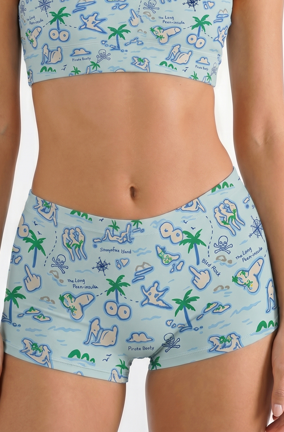 The Pirate's Booty | Naughty Map Modal Boyshort Underwear - Shinesty